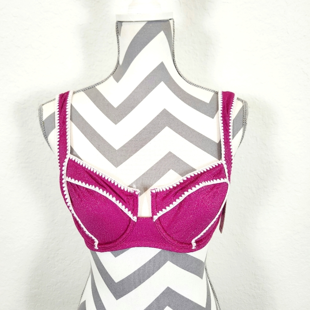 Victoria's Secret | NWT Underwire Bikini Top Purple Shimmer Size 34D